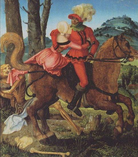 Hans Baldung Grien Knight, Death and girl China oil painting art